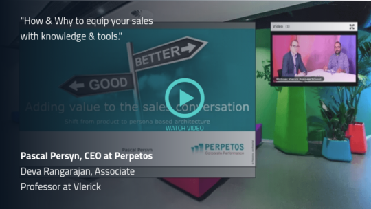 Webinar Adding value to the sales conversation. Shift from product to persona based architecture